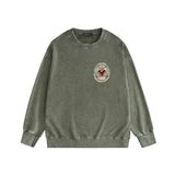 Amiri washed sweatshirt oil painting flying eagle printing washed and distressed