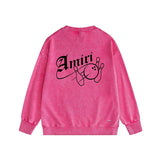 Amiri washed sweatshirt bowling printing washed and distressed
