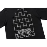 C.e sweatshirt autumn and winter c.e square plaid geometric pattern round neck pulloverlong sleeves one piece batch