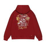 Amiri hoodie hollywood gold dragon printing