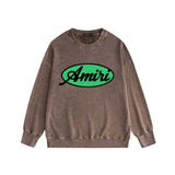 Amiri washed sweatshirt oval letterprinting washed and distressed
