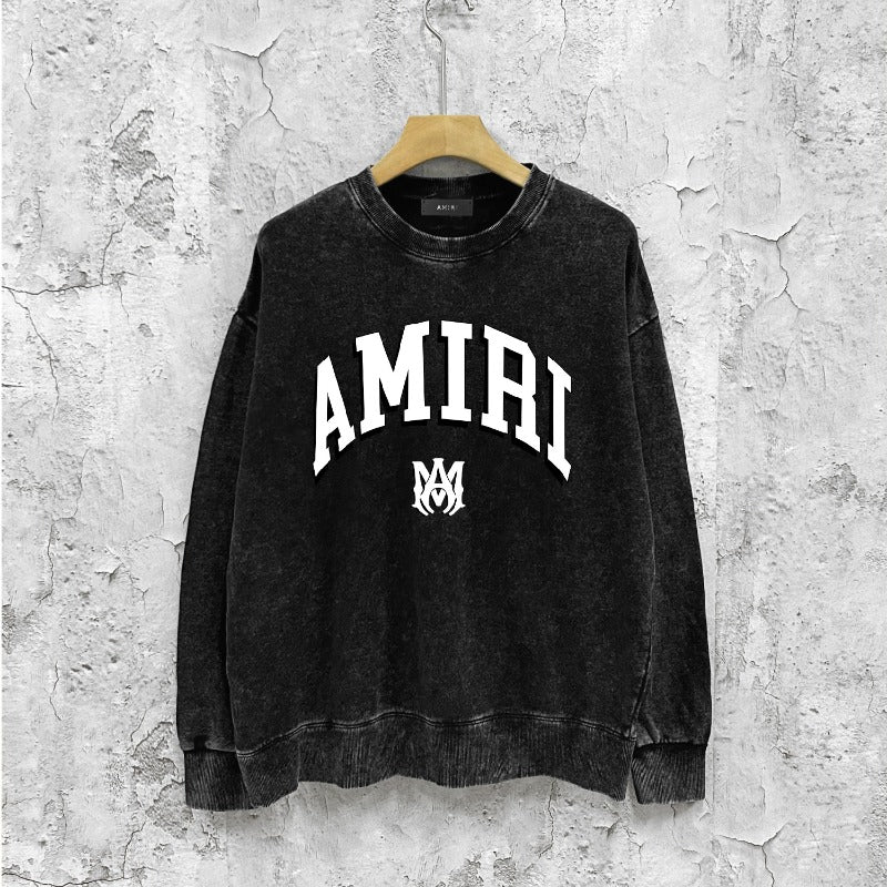 Amiri washed sweatshirt spider projection print washed old