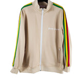 Palm Angels sweatshirt rainbow Striped zip-up cardigan