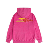 Amiri washed hoodie eagle distressed print