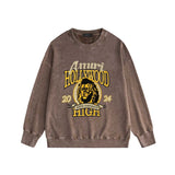 Amiri washed sweatshirt lion print washed old