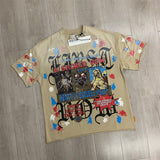 First Row T Shirts A Sacred Vow Masterpiece Art Tee European and American trendy brand hot diamond washing water old pure cotton