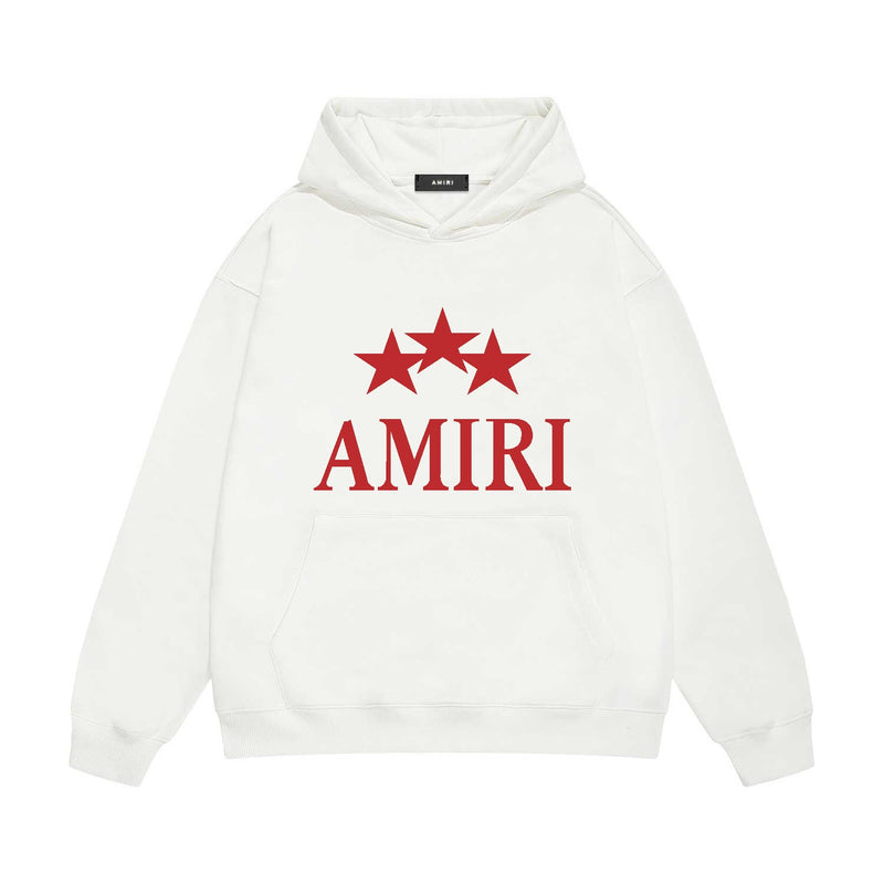 Amiri hoodie red five-pointed star print