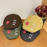 Y2k hot girl hat heavy industry bows small brim duckbill hat easiest for matchretro beret