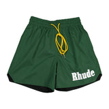 Rhude Shorts Embroidered Tether Elastic Casual Shorts Beach Sweatpants