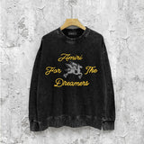 Amiri washed sweatshirt pegasus printing washed and distressed