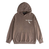 Amiri washed hoodie sanskrit printing distressed printing
