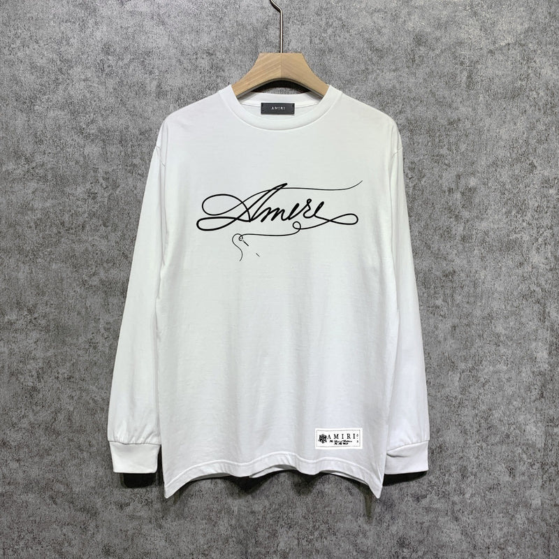 Amiri long sleeve shirts needlework letterprinting