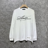 Amiri long sleeve shirts needlework letterprinting