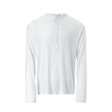 Men long sleeved shirt retro bottom shirt short silm deconstructed men's style