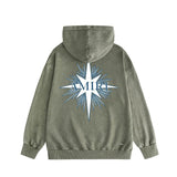 Amiri washed hoodie star shield distressed print