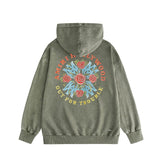 Amiri washed hoodie flower cluster printing distressed printing