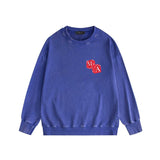Amiri washed sweatshirt red dice printing washed and distressed