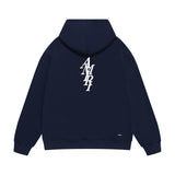 Amiri hoodie vertical small overlapping letterprinting