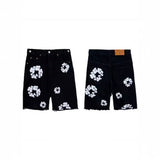 Denim Tears Shorts Summer Men's and Women's Loose Casual Denim Shorts