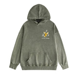 Amiri washed hoodie hollywood eagle distressed printing