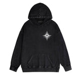 Amiri washed hoodie star shield distressed print