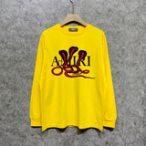 Amiri long sleeve shirts new font cobra printing