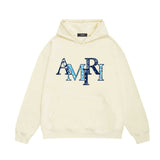 Amiri hoodie cashew flower overlapping letter print