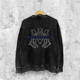Amiri washed sweatshirt splash ink large simple label printing washed and distressed