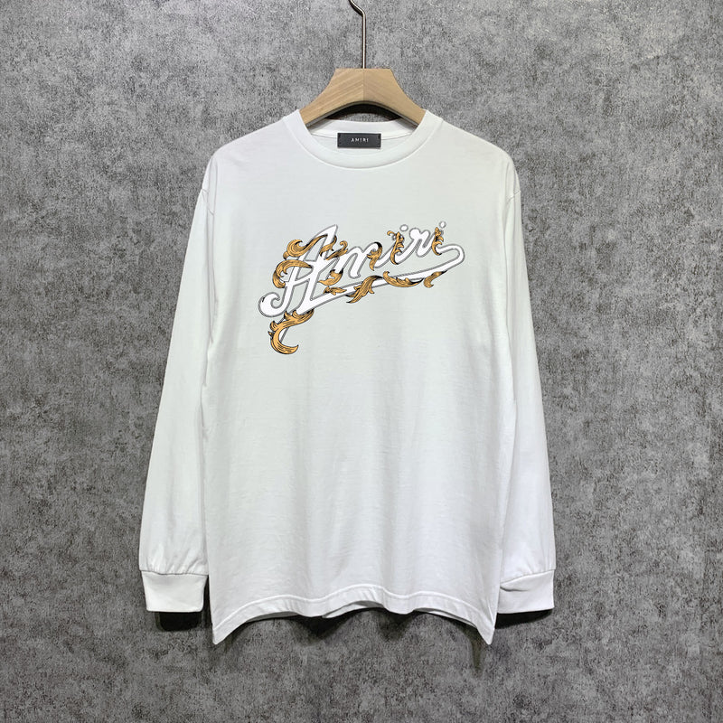Amiri long sleeve shirts ye manletterprinting