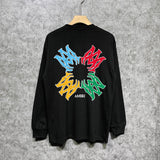 Amiri long sleeve shirts color block simple label set printing