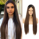 Women's Wigs Middle Part Straight Lace Front Wig