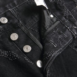 Mens Fashion Jeans Chain embroidery S8261#
