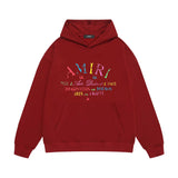 Amiri hoodie watercolor cartoon letterprinting