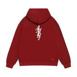 Amiri hoodie vertical small overlapping letterprinting