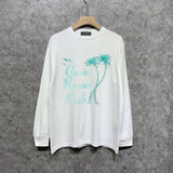 Amiri long sleeve shirts coconut tree bird printing