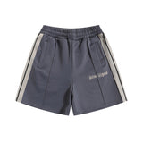 Palm Angels Shorts Flocking Alphabet Stripe Color Match Casual Shorts