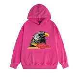 Amiri washed hoodie eagle distressed print