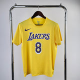 NBA Jerseys Lakers, yellow size 8, quick-drying short sleeves