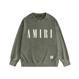 Amiri washed sweatshirt classic letter spider print washed old