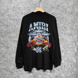 Amiri long sleeve shirts five-star rose printing