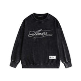 Amiri washed sweatshirt needle thread alphabet print washed old