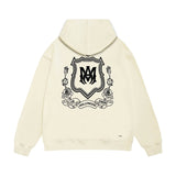Amiri hoodie flower shield printing