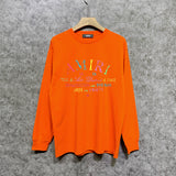 Amiri long sleeve shirts watercolor cartoon letterprinting