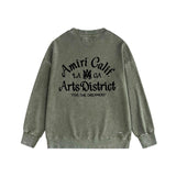 Amiri washed sweatshirt la limited art word printing washed and distressed