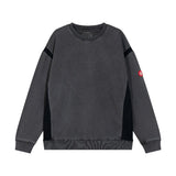 C.e sweatshirt early autumn c.e batik patchwork air mesh round neck pullover sweatshirt