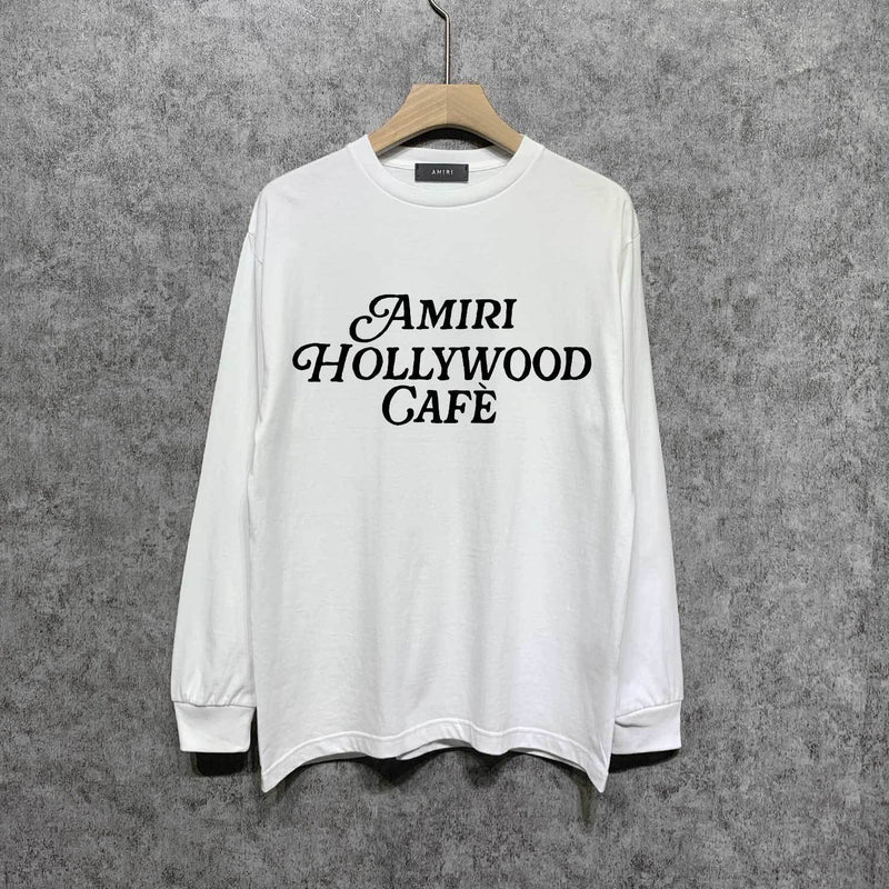 Amiri long sleeve shirts hollywood font printing