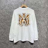 Amiri long sleeve shirts splash paint skeleton printing