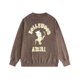 Amiri washed sweatshirt dice man printing washed and distressed