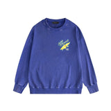 Amiri washed sweatshirt star point wings printing washed and distressed