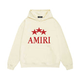 Amiri hoodie red five-pointed star print